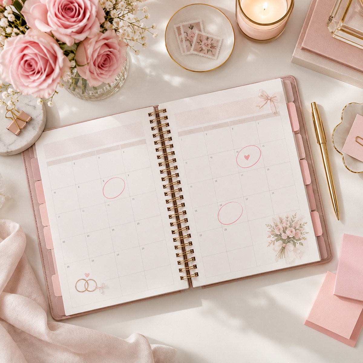 Wedding planner calendar